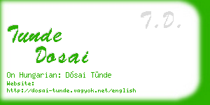 tunde dosai business card